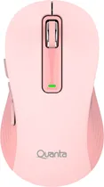 Mouse Ótico Quanta QTMOI40 com Fio Click&Go Rosa