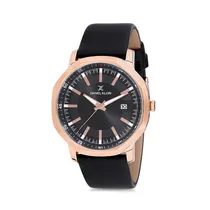 Relógio Analógico Masculino Daniel Klein Premium DK12140-4 - Preto e Rosa Ouro