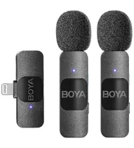 Microfone Sem Fio Boya BY-V2 (2TX+1RX) Lightning - Preto