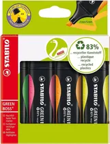 Marcador Stabilo Green Boss 6070/4 (4 Cores)