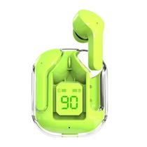 Fone de Ouvido Sem Fio Keen Earphones Y91 com Bluetooth V5.3 - Transparente/Verde