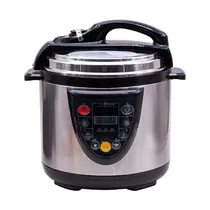 Panela de Pressão Elétrica Free Home FR-P2041 / 1000W / 6 Litros / 110V ~ 60HZ - Prata/ Preto