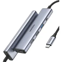 Hub Ugreen CM478 5 Em 1 USB-C 4K 35582 - Preto