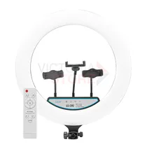 LED Iluminador Luo Ring Light LU-380 com 3 Suportes para Smartphones 38CM - Preto