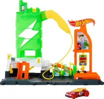 Hot Wheels City Super Recharge Fuel Station Mattel - HTN79