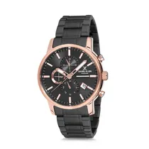 Relógio Analógico Masculino Daniel Klein Exclusive DK12213-4 - Preto e Rosa Ouro