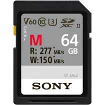 Memória SD SDXC Sony Tough Série SF-M 277/150 MB/s U3 F-M64T/T2 64 GB