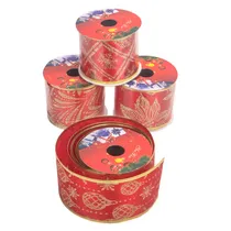 Fita Natalina Aramada Cada Rolo. com 6CM X 2,7 MTS