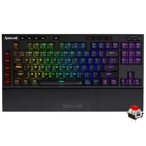Teclado Gamer Mecanico Redragon K596RGB-Pro Vishnu Wireless / RGB / Red / Ingles - Preto
