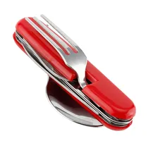 Canivete Tatico Ferramenta Multifunçoes 25CM (NF5592) - Vermelho