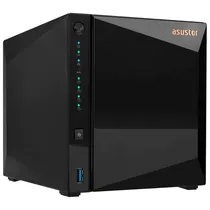 Servidor Nas Storage Asustor Drivestor 4 Pro AS3304T Realtek RTD1296 de 1.4GHZ / 2GB de Ram / 4 Baias / USB 3.2 / Lan - Preto