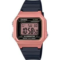 Relógio Casio W-217HM-5AVDF Digital Unissex - Preto/Rose Gold