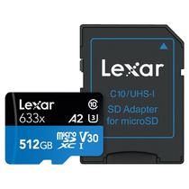 Cartao Micro SD Lexar Play de 512GB 633X 100MB/s C10 2X1