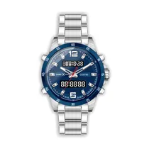 Relógio Digital Masculino Daniel Klein D:Time DK.1.12408-3 - Prata e Azul