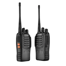 Rádio Comunicador Profissional Walkie Talkie Baofeng BF-888S Kit com 2 Unidades HT Uhf - Preto