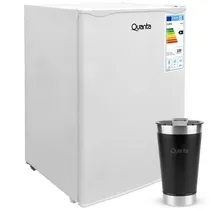 Frigobar Quanta QTFRI75 para Até 75 Litros com Temperatura Ajustável 220 - 240 V ~ 50/60 HZ - Branco + Copo Térmica