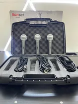 Microfone Sunset WR-03 Kit c/3
