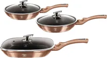 Conjunto de Frigideiras Berlinger Haus Metallic Line Rose Gold Edition - BH-6195 (6 PCS)