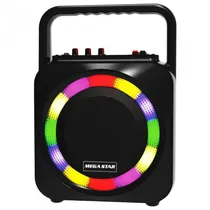 Caixa de Som / Speaker Portatil Megastar HY-K105BTA 2.000 Watts / 6.5" / com Bluetooth / Rádio FM / Auxiliar - Preto
