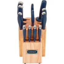 Jogo de Facas com Bloco Cuisinart C77SSN-12P Classic Colorpro Collection Azul Marinho - 12 Peças