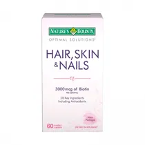 Vitamina Hair, Skin, Nails 60 Cápsulas 3.000MCG Biotina Natures Bounty