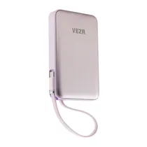Carregador Portátil Vezr VP04 - 20W - 10000MAH - USB-C/Wireless - com Cabo USB-C - Display LED - Roxo