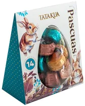 Mini Alfajor Chocolate Tatakua Feliz Páscoa (14 Unidades)