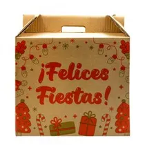 Caixa de Cartão para Montar Cesta Natalina Tamanho G 34X30X24.5 CM