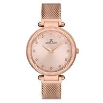 Relogio Analogico Feminino Daniel Klein DK.1.12709-5 Premium Ladies / Pulseira de Malha - Rose Gold