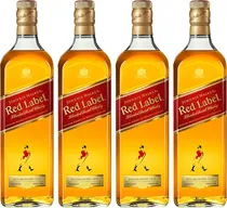Whisky Johnnie Walker Red Label Esclusivo Pack 4 X 1L