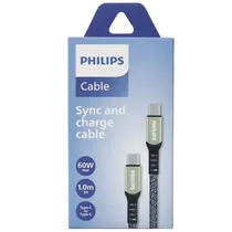 Cabo Philips DLC5001CG/70 USB-C | USB-C - Gray (1 Metro)