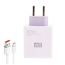 Carregador de Parede Xiaomi 67W 2DA Geraçao USB-A / USB-C / com Cabo USB-A / USB-C Includo - Branco
