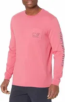 Outlet Camiseta Manga Longa Vineyard Vines 1V018763 Rosa - Masculina