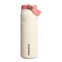 Garrafa Térmica Stanley The Aerolight Iceflow Bottle Flip Straw 10-11283-407 - 710ML - com Bico - Cream Rose Gold