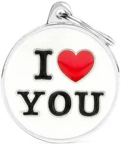 Medalha de Identificação Myfamily Charms Círculo Grande "I Love You" CH17LOVEYOU