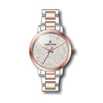 Relogio Analogico Feminino Daniel Klein Premium DK.1.12288-4 - Prata e Rosa Ouro