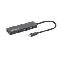 Hub 4P USB-C/USB-A Manh 164924 4 Port/5GBPS Bla