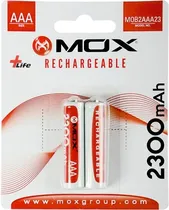 Pilha Mox AAA Recarregável 2300MAH MOB2AAA23 (2 Unidades)