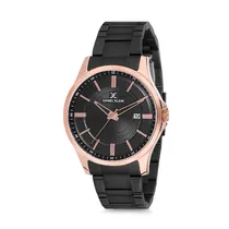Relógio Analógico Masculino Daniel Klein Premium DK12229-4 - Preto e Rosa Ouro