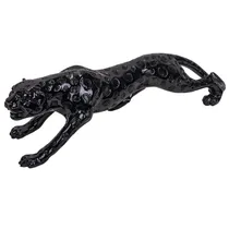 Estátua Decorativa de Pantera 60 CM Preto