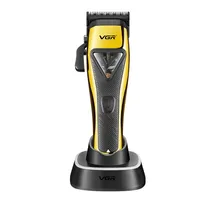 Maquina de Cortar Cabelo VGR Voyager V-015 / 9000RPM / Recarregavel - Preto/Dourado