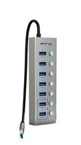 Hub USB 3.0 de 7 Puertos FTX-HUBU7-Ag 1M/5GBPS/5V 1.5A
