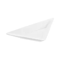 Plato Triangular de Porcelana Wilmax WL-992406/A 18.5 CM Blanco