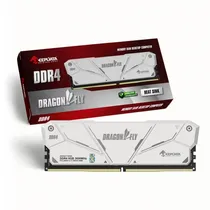 Mem DDR4 8GB 3600 Keepdata Dragonfly c/ Diss White KDH36C18W/8G