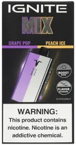 Vape Descartável Ignite Mix Grape Pop/Peach Ice 40000 Puffs