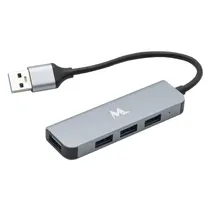 Adaptador Hub Mtek HB-403 USB 4 Em 1 - Cinza