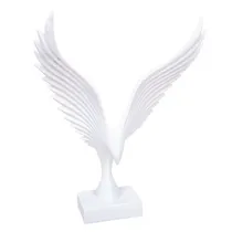 Estátua Decorativa de Pássaro Em Resina 46 CM Branca