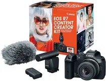 Câmera Canon Eos R7 Creator Kit 18-45MM F/4.5-6.3 Is STM + Microfone + Bateria