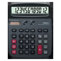 Calculadora Truly 836 Grande 12 Digitos - Cinza