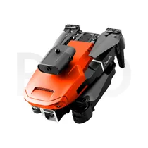 Drone E100 Obstacle Avoidance Uav 14+ Ages com Controle 2.4G / Wifi / Camera Dual 4K / 360° / Imagem HD - Laranja